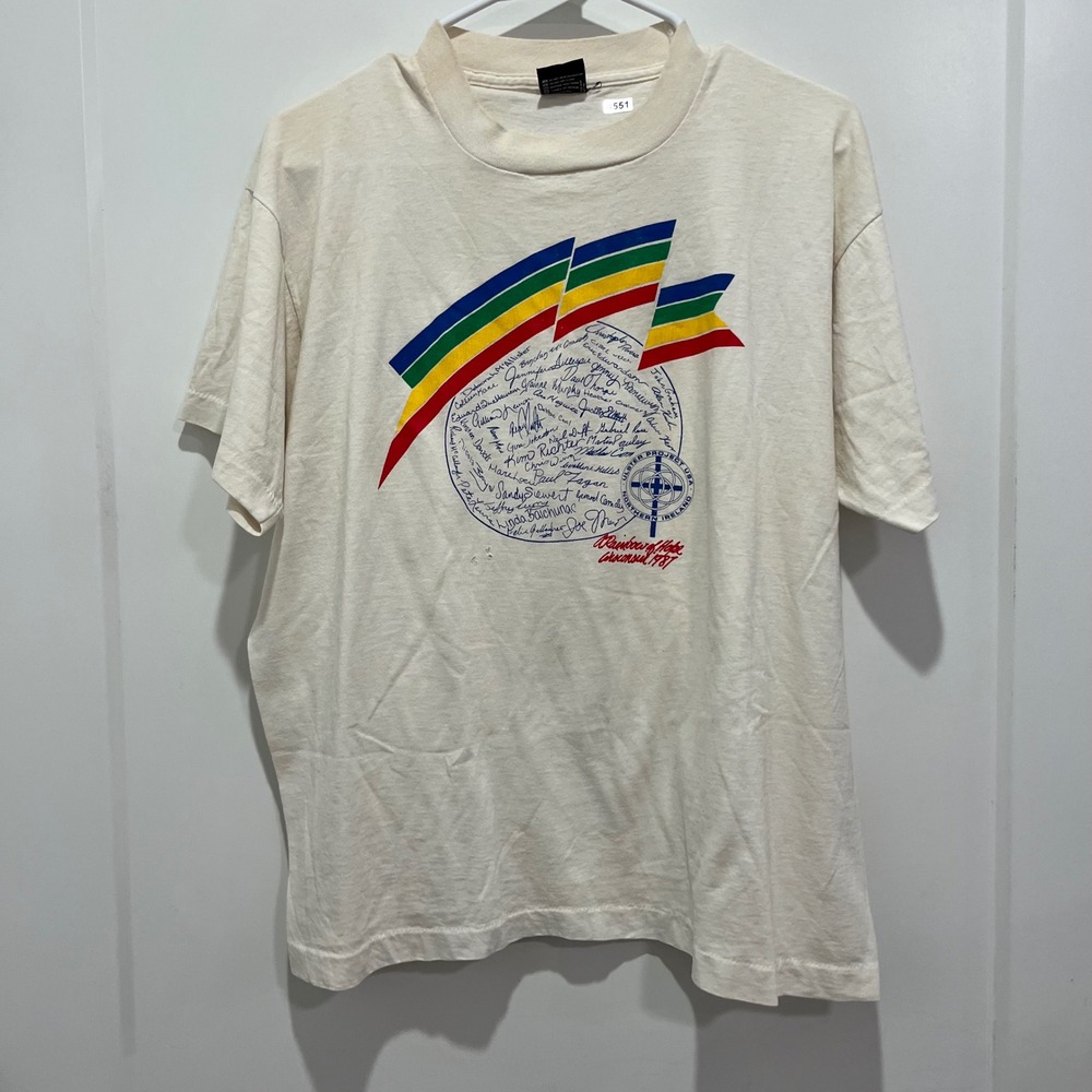 Vintage 1987 Ulster Project USA Rainbow of Hope Cincinnati T-Shirt XL 80s Tee